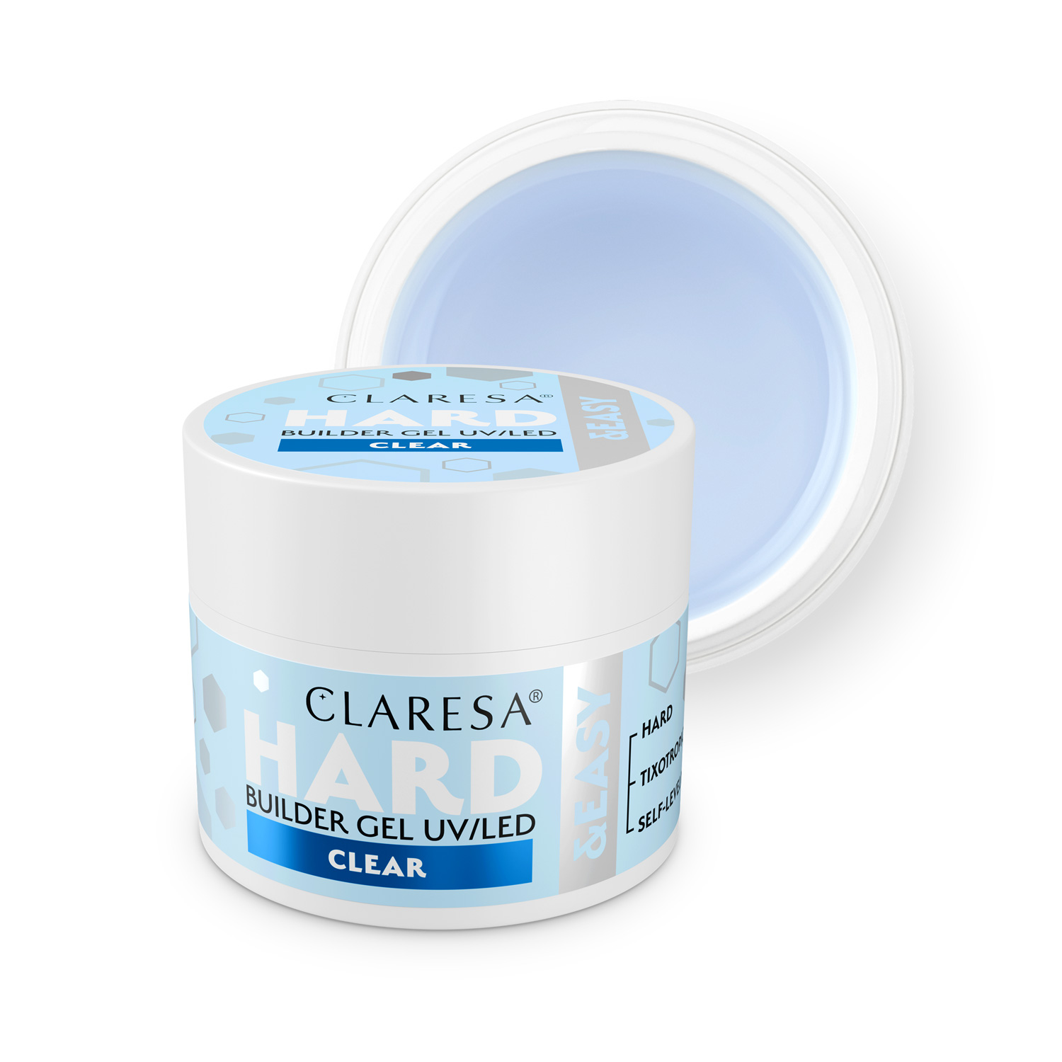 Claresa HARD&EASY stavebný gél priesvitný 45g