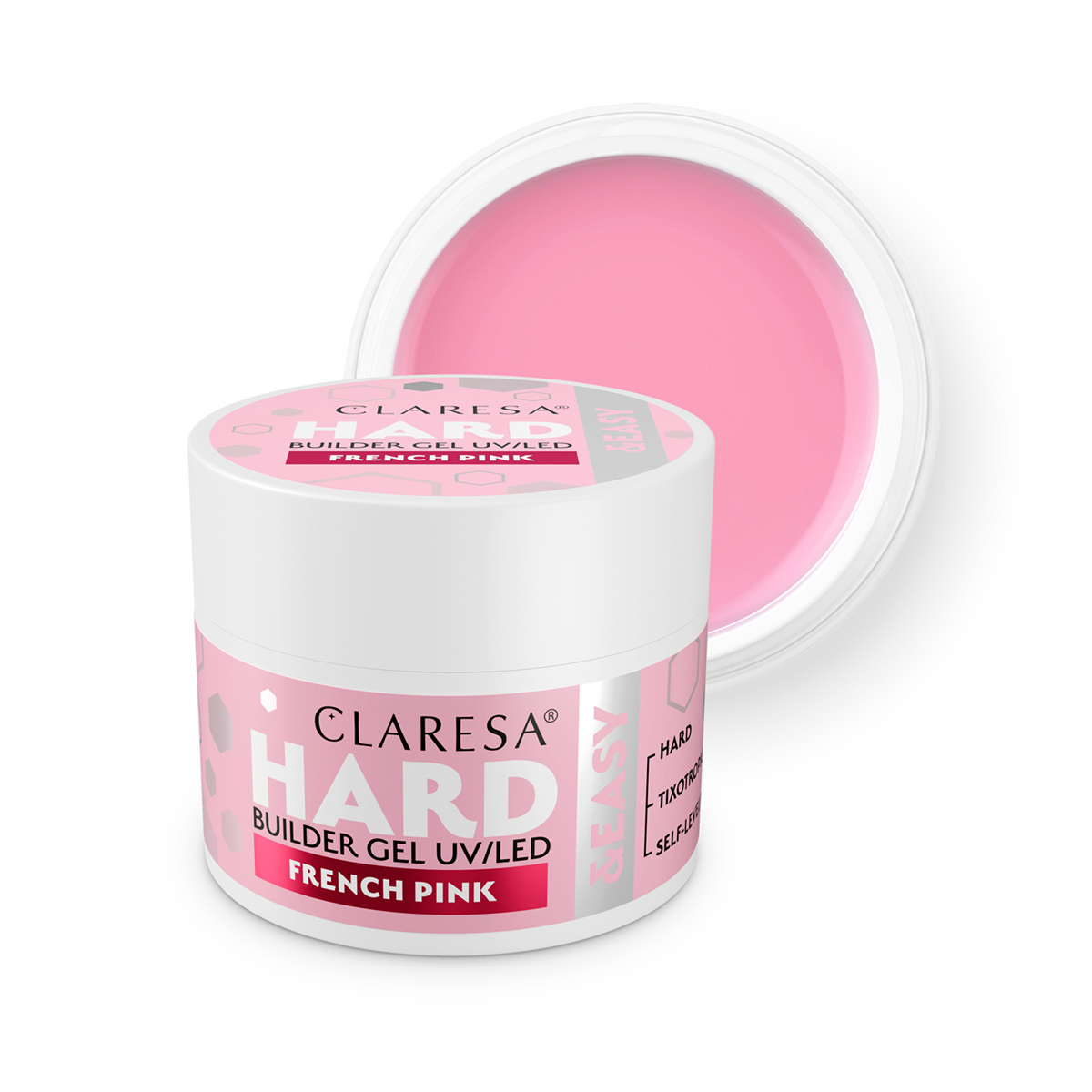 Claresa HARD&EASY stavebný gél FRENCH PINK 45g