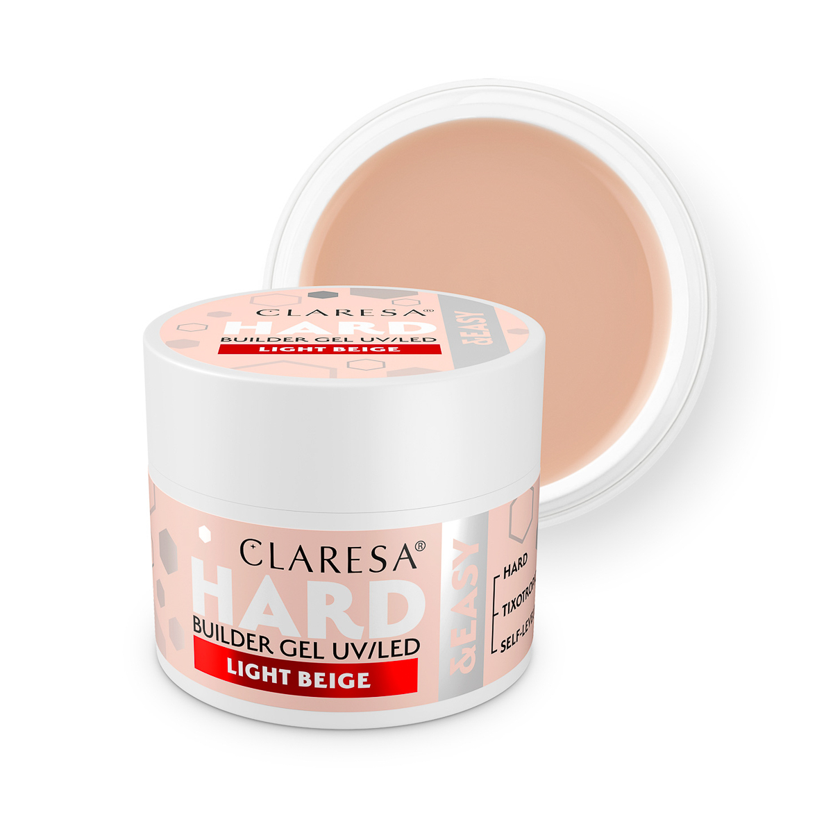 Claresa HARD&EASY stavebný gél svetlá béžová 12g