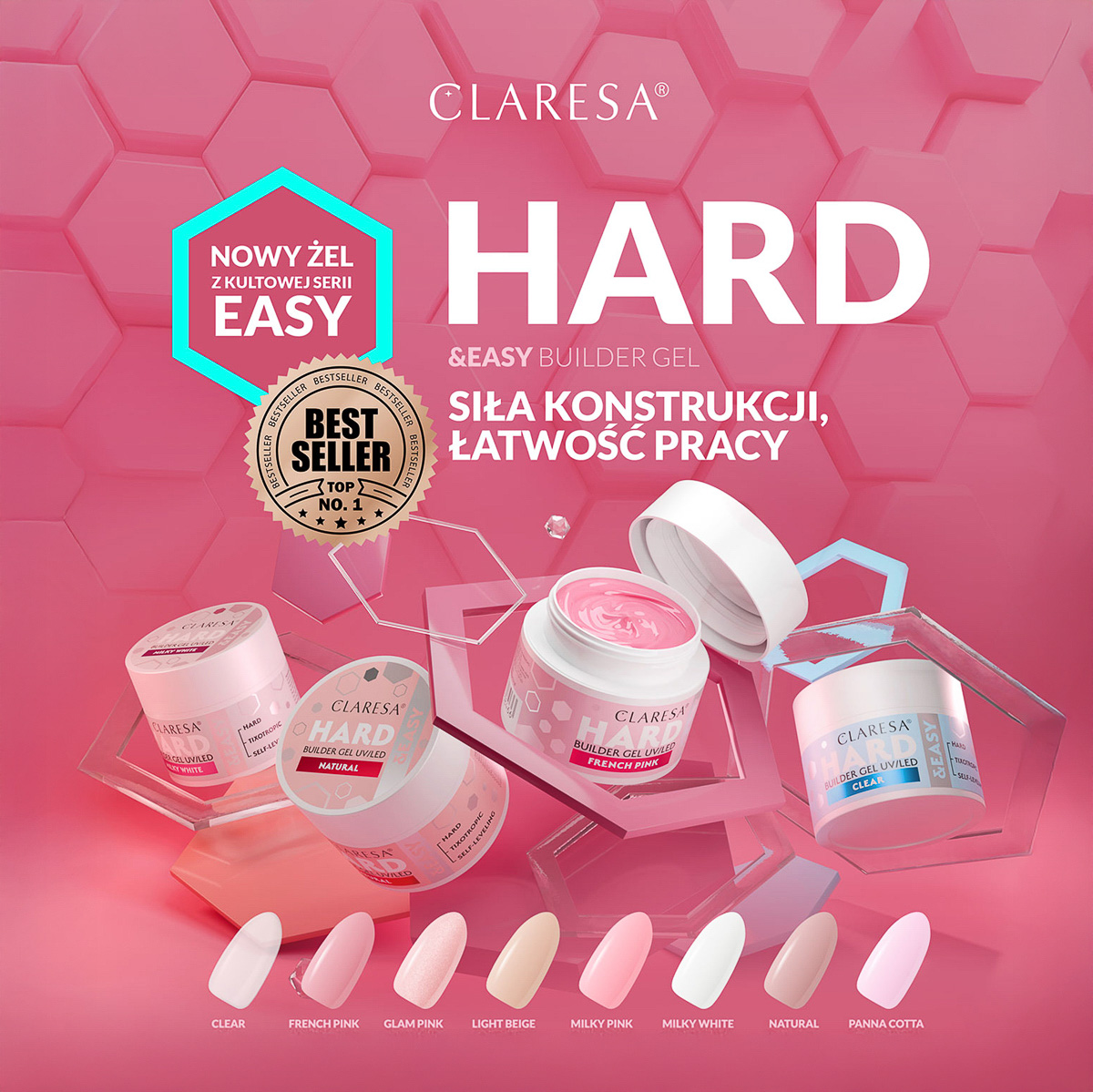 Claresa Hard&Easy Builder Gel – Panna Cotta 45g