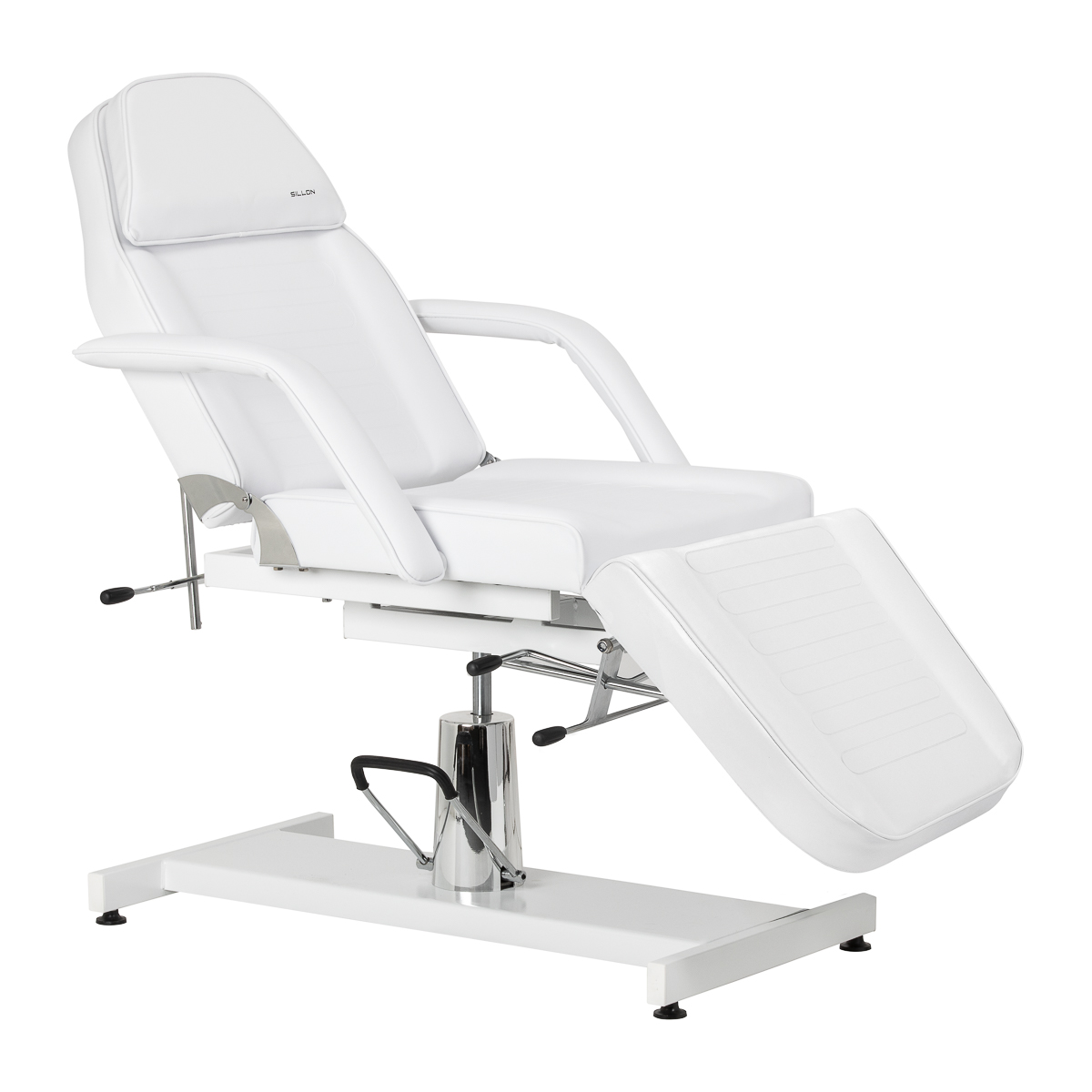 Hydraulické kozmetické kreslo Sillon 210 s kolískou biele