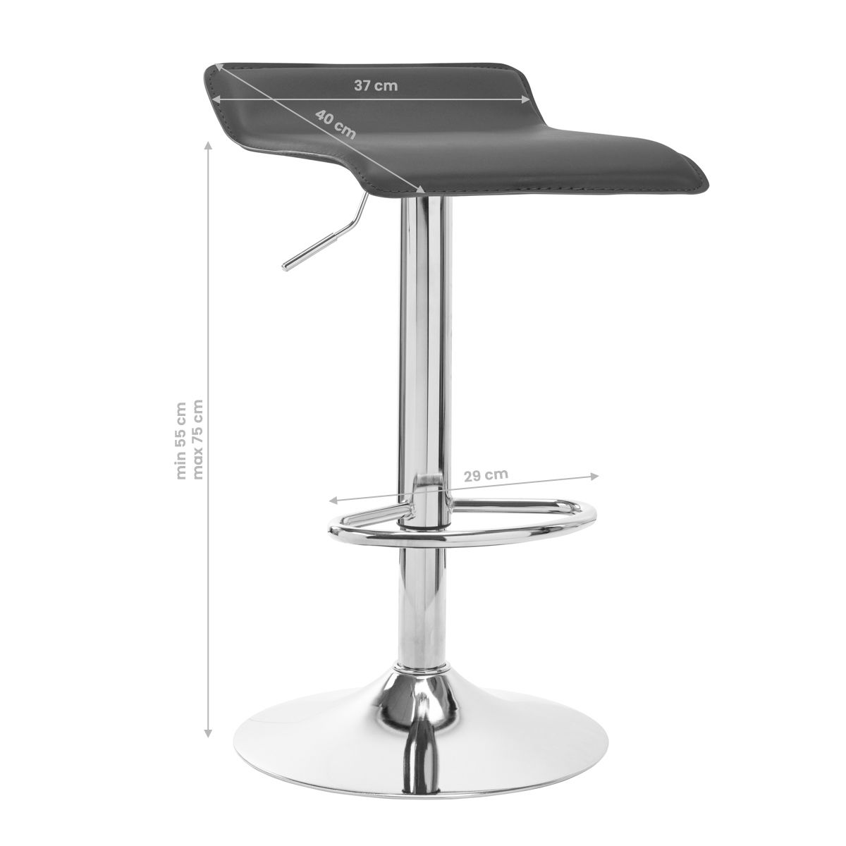 Bar stool QS-B08 GRAY