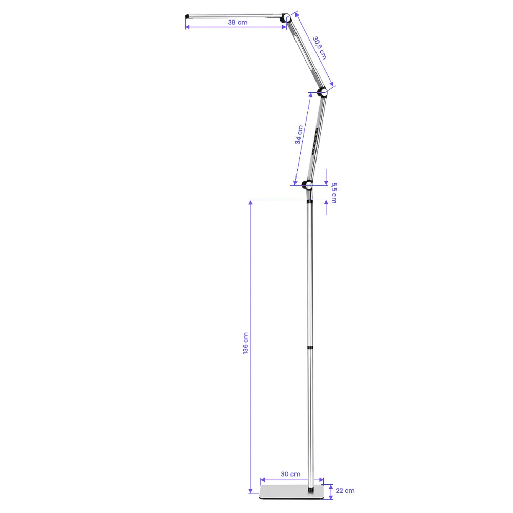 LED Yoga 22W Silberne Behandlungslampe