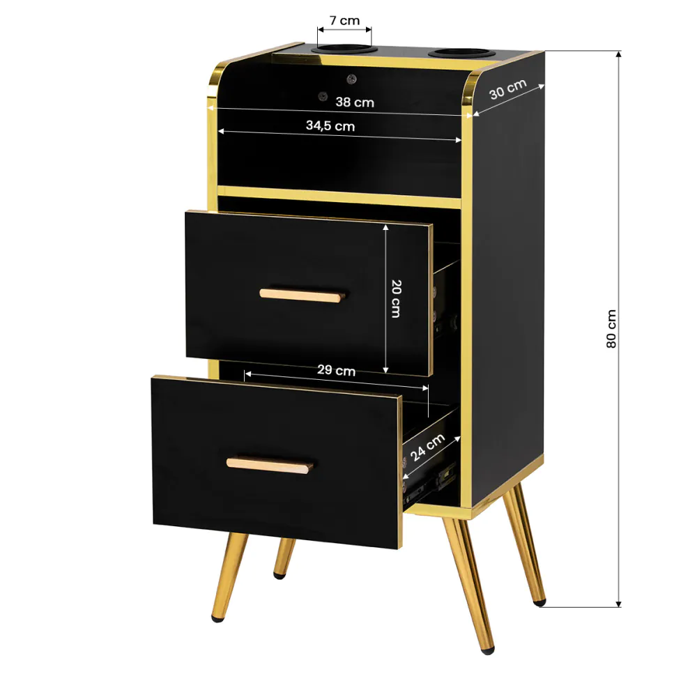 Friseurhelfer Gabbiano Trix Gold Schwarz