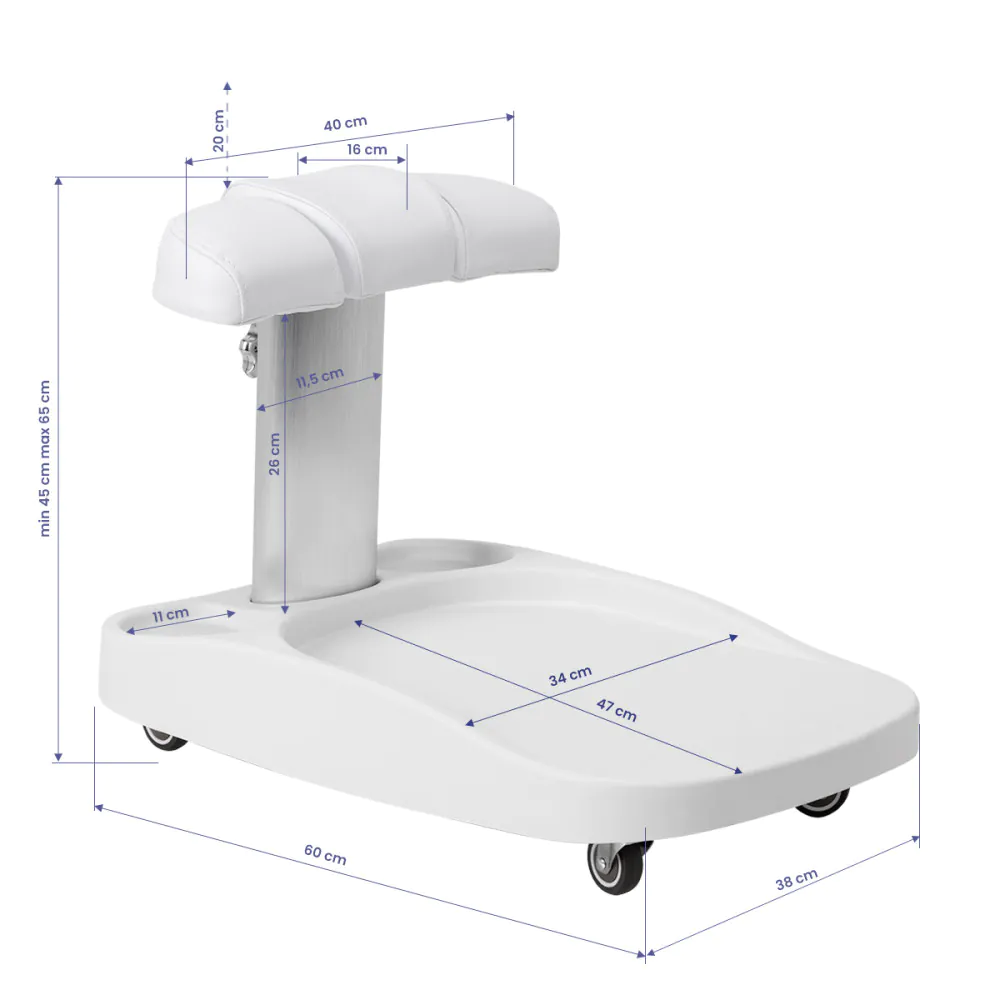 Wagen für Fußbad Azzurro weiß